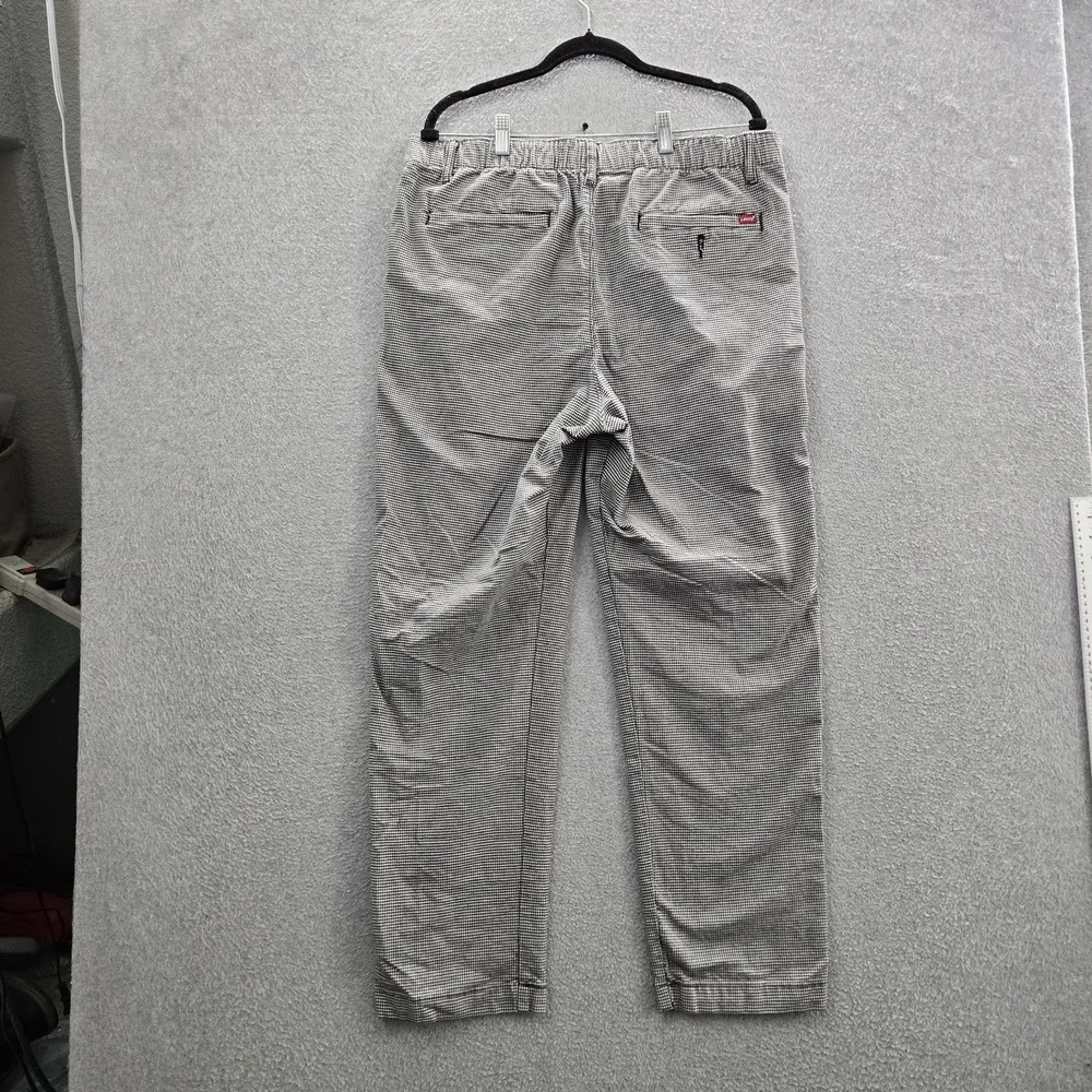 Levi's Men Pants L/G Black Check Chino Button Relaxed Logo